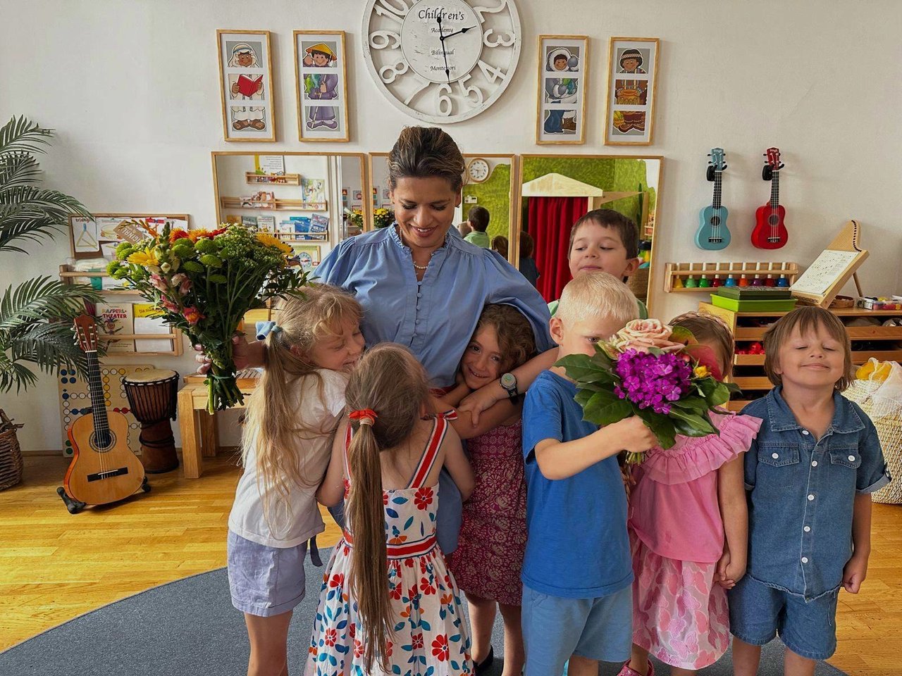 The owner and children together at Children’s Academy